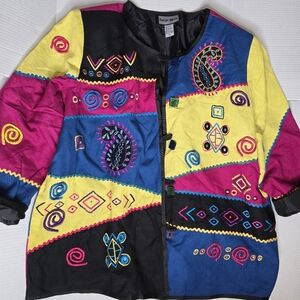 VTG Indigo Moon Colorblock Retro Jacket